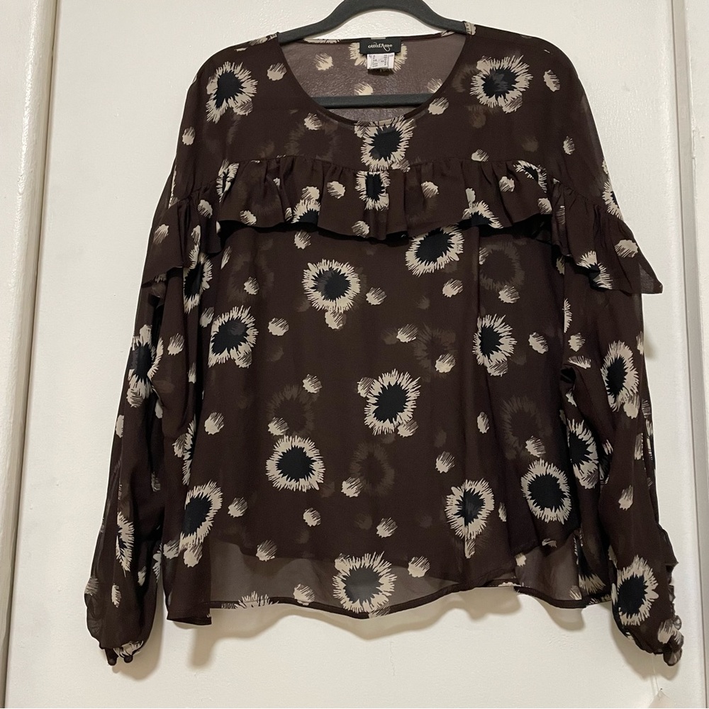 OttodAme (Italy) Long Sleeves Blouse Size Medium - Picture 1 of 7